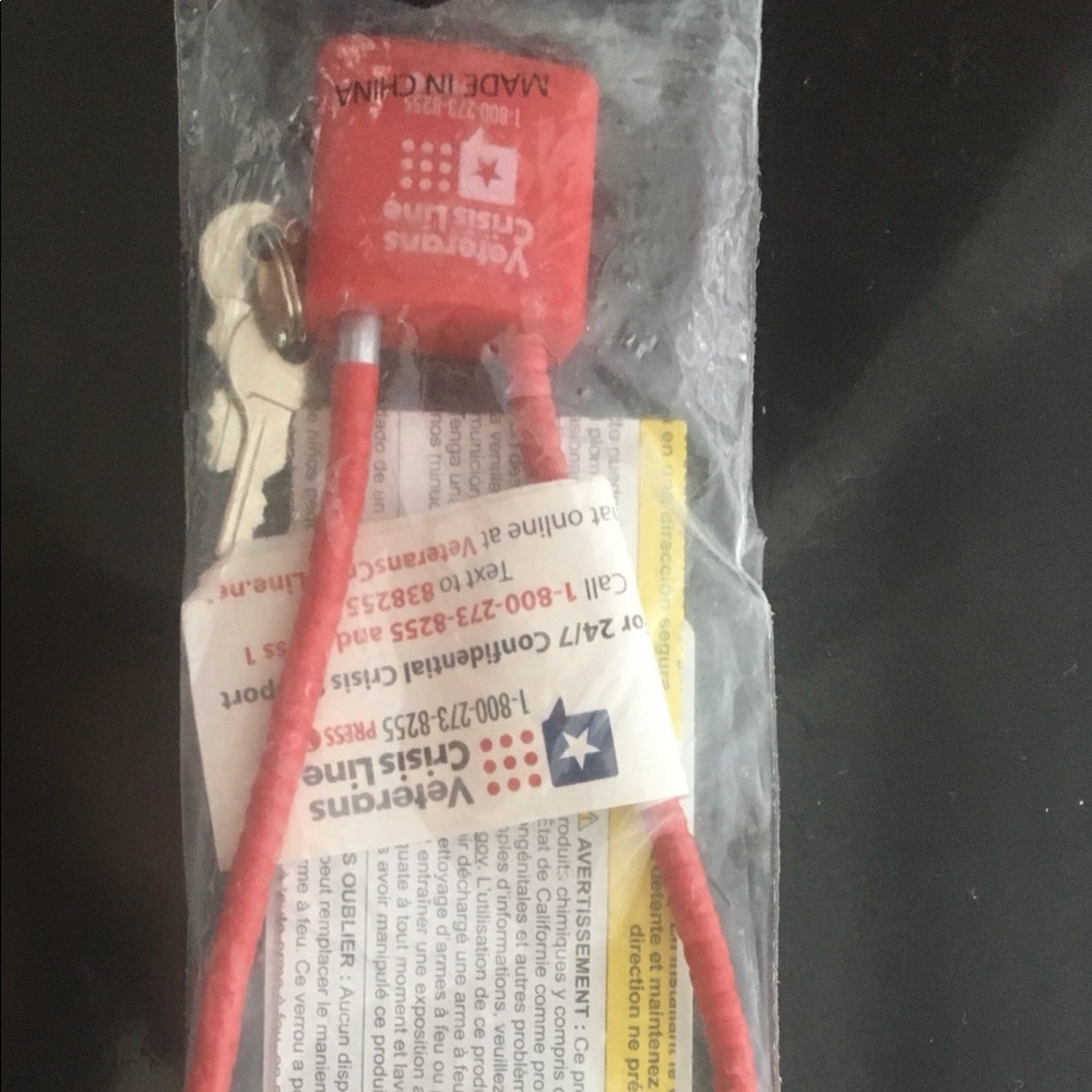 A  red lock and key